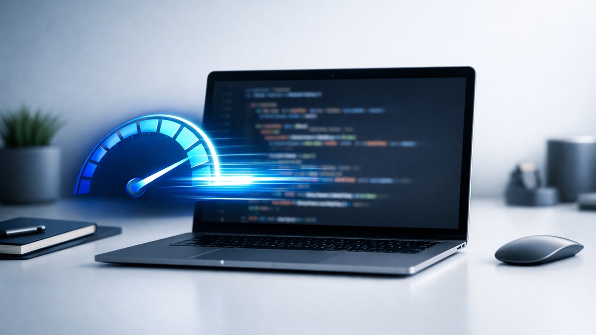 WordPress optimization workflow showing before and after performance metrics